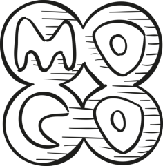 Mocospace Drawn Logo Stencil Svg Design File, Free Vectors File